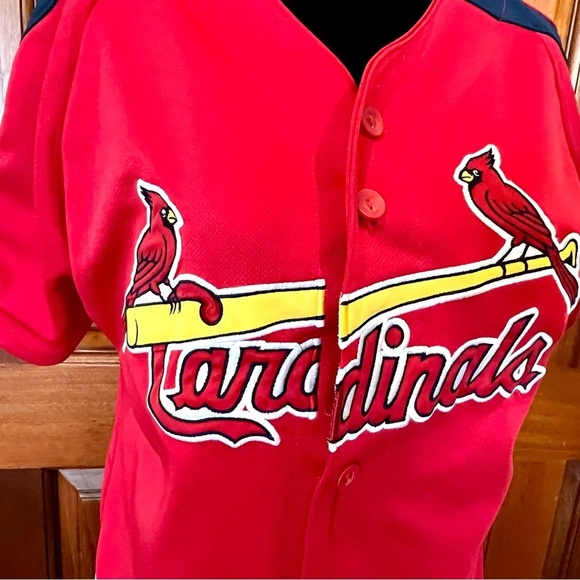 Majestic Authentic St. Louis Cardinals Albert Pujols #5 Red MLB Jersey Adult S - Picture 3 of 10